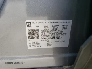 2021 GMC Terrain SLE z VIN 3GKALMEV2ML382374, wystawiony jako Copart lot #60598425 z przebiegiem 52 347 mil mil oraz Szkoda całkowita • Salvage title. Historia ofert i sprzedaży dostępna na DreamBid. Obrazek 14.