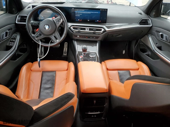 2023 BMW M3 Competition xDrive with VIN WBS43AY07PFP20074, listed as a Copart auction lot 52429265 with 31,669 mi miles and Salvage Title. Bid and sale history available at carsss.com. Image 8.