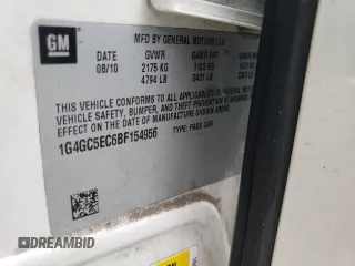 2011 Buick LaCrosse CXL with VIN 1G4GC5EC6BF154956, listed as a Copart auction lot 58266855 with 74,247 mi miles and Salvage title. Bid and sale history available at DreamBid. Image 12.