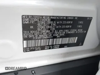 2024 Toyota RAV4 Hybrid XSE with VIN 2T3E6RFV3RW066031, listed as a IAAI auction lot 41736142 with 8,007 mi miles. Bid and sale history available at carsss.com. Image 9.