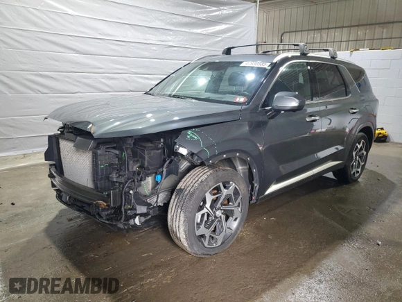 2022 Hyundai Palisade Calligraphy z VIN KM8R7DHE0NU411145, wystawiony jako Copart lot #47930585 z przebiegiem 63 027 mil mil oraz Szkoda całkowita • Salvage title. Historia ofert i sprzedaży dostępna na DreamBid. Obrazek 1.