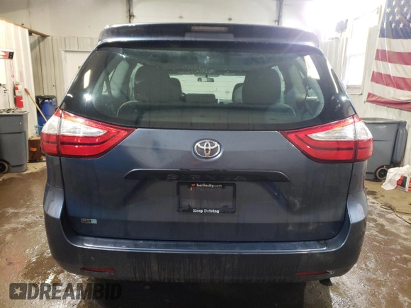2016 Toyota Sienna L with VIN 5TDZK3DC3GS711285, listed as a Copart auction lot 83578874 with 120,956 mi miles and Salvage title. Bid and sale history available at DreamBid. Image 6.