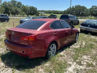 2006 Lexus IS 250 with VIN JTHCK262762007289, listed as a Copart auction lot 53722705 with 106,668 mi miles and Clean Title. Bid and sale history available at DreamBid. Image 4.