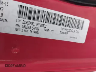 2016 Dodge Charger SE with VIN 2C3CDXBG1GH109923, listed as a IAAI auction lot 41934238 with 130,824 mi miles and . Bid and sale history available at carsss.com. Image 9.