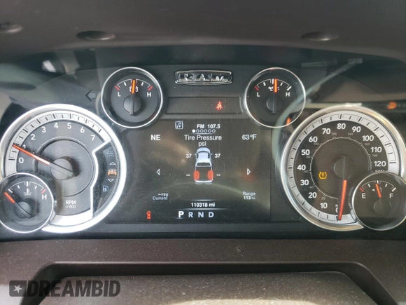 2013 Ram 1500 Big Horn z VIN 1C6RR7GTXDS635332, wystawiony jako Copart lot #49640095 z przebiegiem 110 318 mil mil oraz Szkoda całkowita • Salvage title. Historia ofert i sprzedaży dostępna na DreamBid. Obrazek 9.