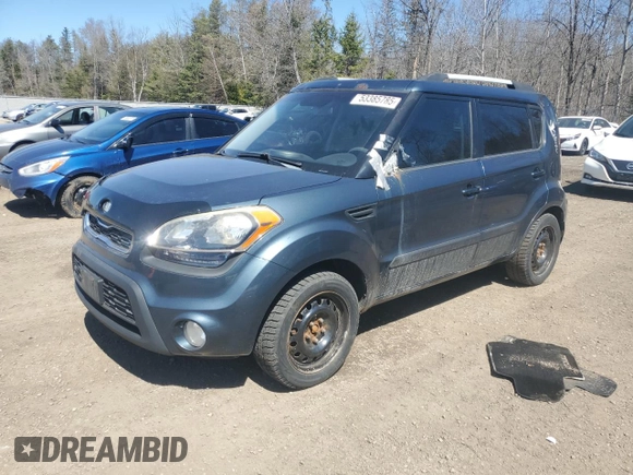 2012 Kia Soul + with VIN KNDJT2A62C7383283, listed as a Copart auction lot 53385785 with 188,224 mi miles and Clean Title. Bid and sale history available at carsss.com. Image 1.