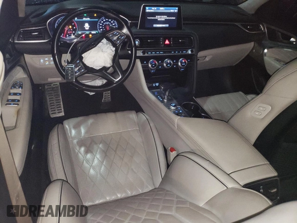 2019 Genesis G70 Dynamic with VIN KMTG34LE1KU019917, listed as a Copart auction lot 46551025 with 102,348 mi miles and Non Repairable. Bid and sale history available at DreamBid. Image 8.