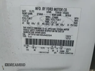 2006 Ford F-150 XLT with VIN 1FTPX14516NA42324, listed as a Copart auction lot 51498985 with 126,908 mi miles and Clean Title. Bid and sale history available at carsss.com. Image 12.