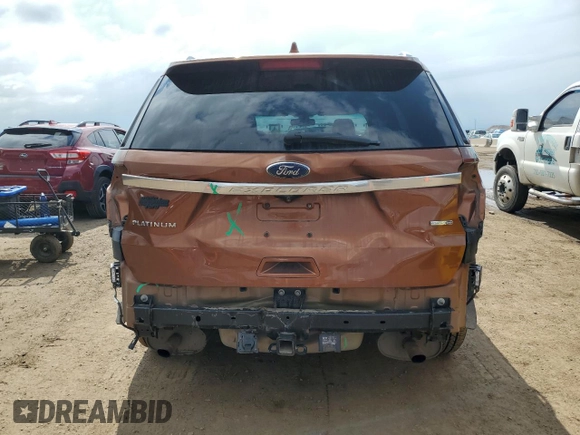 2017 Ford Explorer Platinum with VIN 1FM5K8HT8HGA16023, listed as a Copart auction lot 59529195 with 101,609 mi miles and Salvage title. Bid and sale history available at DreamBid. Image 6.