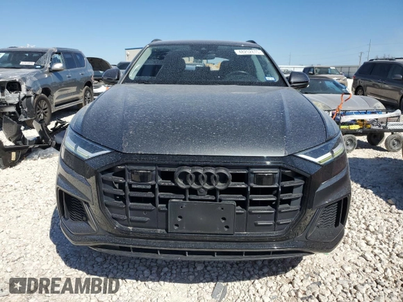 2020 Audi Q8 Premium Plus with VIN WA1EVAF13LD022210, listed as a Copart auction lot 48252815 with 50,034 mi miles and Salvage Title. Bid and sale history available at carsss.com. Image 5.
