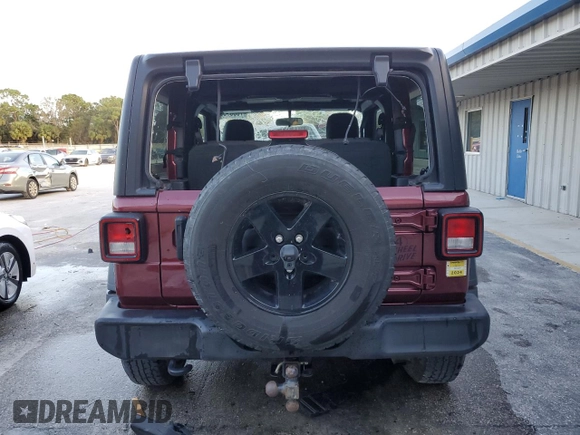 2021 Jeep Wrangler Willys with VIN 1C4HJXAGXMW723328, listed as a Copart auction lot 75887894 with 61,257 mi miles and Non repairable. Bid and sale history available at DreamBid. Image 6.