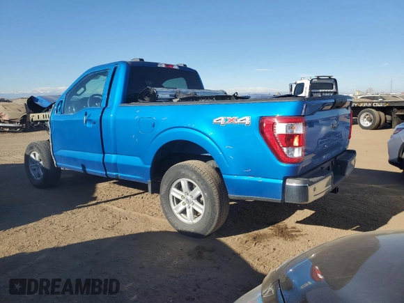 2021 Ford F-150 XL with VIN 1FTMF1EB4MKF07459, listed as a Copart auction lot 84900714 with 43,819 mi miles and Salvage title. Bid and sale history available at DreamBid. Image 2.