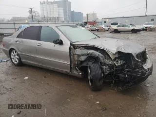 2005 Mercedes-Benz S-Class 4.3L with VIN WDBNG83JX5A455457, listed as a Copart auction lot 86955214 with 0 mi miles and Salvage Title. Bid and sale history available at carsss.com. Image 4.