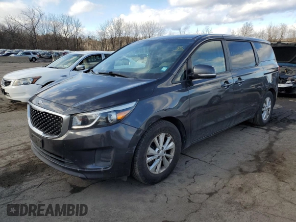 2017 Kia Sedona LX with VIN KNDMB5C15H6225939, listed as a Copart auction lot 43657155 with 151,289 mi miles and Clean Title. Bid and sale history available at carsss.com. Image 1.