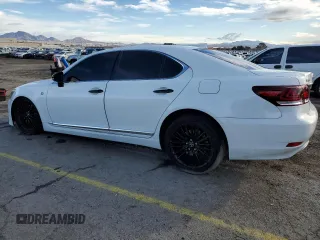 2015 Lexus LS with VIN JTHBL5EF1F5135587, listed as a Copart auction lot 45588705 with 116,289 mi miles and Salvage Title. Bid and sale history available at carsss.com. Image 2.