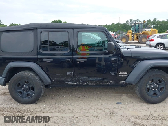2019 Jeep Wrangler Unlimited Sport S with VIN 1C4HJXDG1KW603345, listed as a IAAI auction lot 42474523 with 90,048 mi miles and . Bid and sale history available at DreamBid. Image 13.