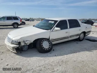 1998 Cadillac DeVille with VIN 1G6KD54Y7WU721351, listed as a Copart auction lot 42990425 with 98,666 mi miles and Salvage Title. Bid and sale history available at carsss.com. Image 1.