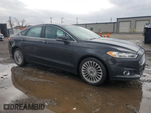 2013 Ford Fusion Titanium with VIN 3FA6P0K95DR117344, listed as a Copart auction lot 50995245 with 96,631 mi miles and Salvage Title. Bid and sale history available at carsss.com. Image 4.