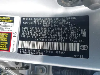 2013 Toyota Camry L with VIN 4T4BF1FK0DR292769, listed as a IAAI auction lot 41993916 with 112,164 mi miles. Bid and sale history available at carsss.com. Image 9.
