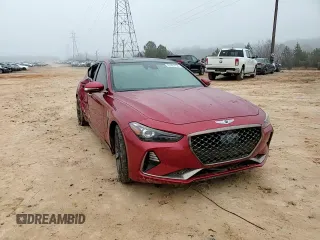 2019 Genesis G70 3.3T Advanced with VIN KMTG34LEXKU021830, listed as a Copart auction lot 85062154 with 81,475 mi miles and Salvage Title. Bid and sale history available at carsss.com. Image 11.
