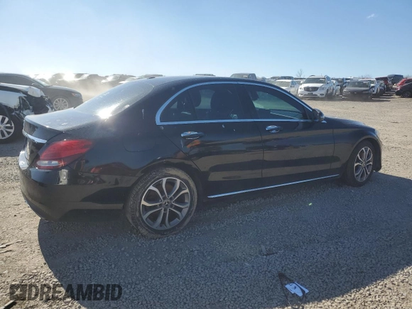 2018 Mercedes-Benz C 300 with VIN 55SWF4JB7JU249204, listed as a Copart auction lot 46853745 with 191,343 mi miles and Salvage title. Bid and sale history available at DreamBid. Image 3.