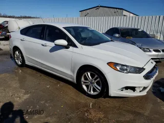 2018 Ford Fusion SE with VIN 3FA6P0H7XJR133458, listed as a Copart auction lot 42201015 with 135,136 mi miles and Salvage Title. Bid and sale history available at carsss.com. Image 4.