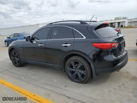2017 Infiniti QX70 with VIN JN8CS1MW8HM413630, listed as a Copart auction lot 45848744 with 64,822 mi miles and Salvage Title. Bid and sale history available at carsss.com. Image 2.