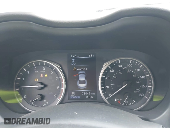 2018 Infiniti Q50 Luxe with VIN JN1EV7AP8JM355426, listed as a IAAI auction lot 41990581 with 73,042 mi miles and . Bid and sale history available at DreamBid. Image 7.