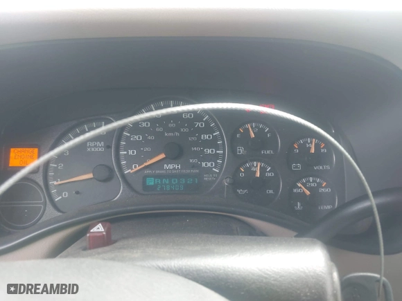 2002 Chevrolet Tahoe LT with VIN 1GNEC13ZX2R326813, listed as a IAAI auction lot 41918241 with 278,409 mi miles. Bid and sale history available at carsss.com. Image 7.