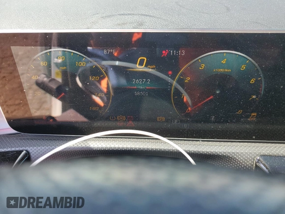 2020 Mercedes-Benz A 220 with VIN W1K3G4EB5LJ220085, listed as a Copart auction lot 52803885 with 58,501 mi miles and Clean Title. Bid and sale history available at DreamBid. Image 9.