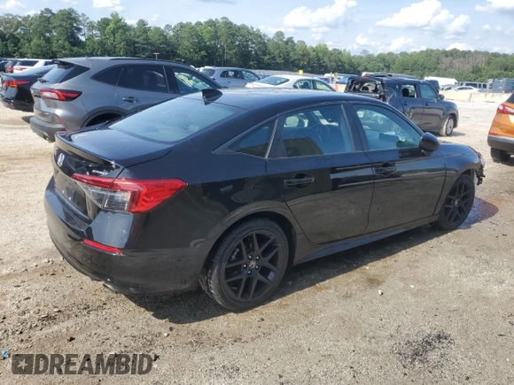 2024 Honda Civic Sport with VIN 2HGFE2F51RH593081, listed as a Copart auction lot 61823915 with 28,477 mi miles and Clean title. Bid and sale history available at DreamBid. Image 3.