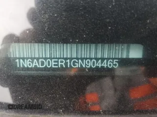 2016 Nissan Frontier SV with VIN 1N6AD0ER1GN904465, listed as a Copart auction lot 57233355 with 167,433 mi miles and Salvage title. Bid and sale history available at DreamBid. Image 13.