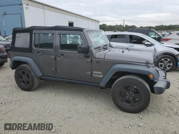 2018 Jeep Wrangler JK Unlimited Sport S with VIN 1C4BJWDG8JL827681, listed as a Copart auction lot 71954444 with 74,036 mi miles and Salvage Title. Bid and sale history available at carsss.com. Image 4.
