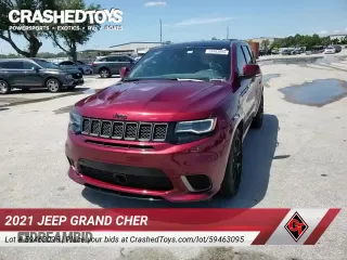 2021 Jeep Grand Cherokee Trackhawk with VIN 1C4RJFN95MC717996, listed as a Copart auction lot 59463095 with 16,896 mi miles and Salvage title. Bid and sale history available at DreamBid. Image 15.