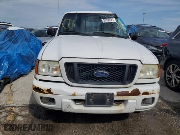 2004 Ford Ranger XL Fleet with VIN 1FTZR45E64PB00514, listed as a Copart auction lot 53789625 with 288,328 mi miles and Salvage title. Bid and sale history available at DreamBid. Image 5.