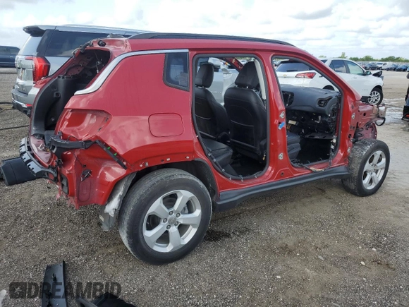 2017 Jeep Compass Latitude z VIN 3C4NJCBB7HT632849, wystawiony jako Copart lot #58581825 z przebiegiem Nie podano mil oraz Czysty tytuł • Clean title. Historia ofert i sprzedaży dostępna na DreamBid. Obrazek 3.