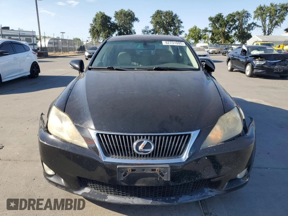 2010 Lexus IS 250 with VIN JTHBF5C28A5111898, listed as a Copart auction lot 62731095 with 181,655 mi miles and Salvage title. Bid and sale history available at DreamBid. Image 5.