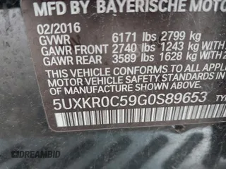 2016 BMW X5 xDrive35i z VIN 5UXKR0C59G0S89653, wystawiony jako IAAI lot #42300682 z przebiegiem 130 059 mil mil oraz . Historia ofert i sprzedaży dostępna na DreamBid. Obrazek 9.