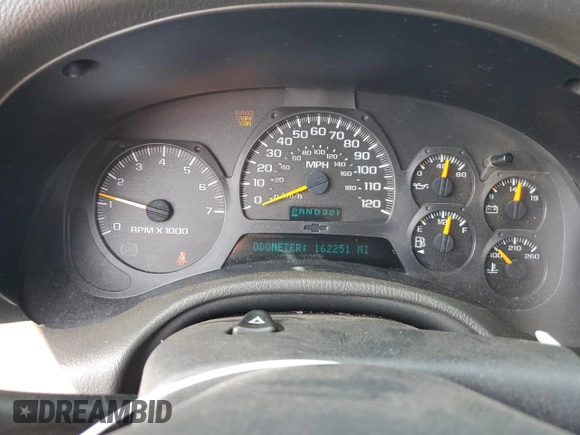 2003 Chevrolet TrailBlazer LS with VIN 1GNDS13S632155280, listed as a Copart auction lot 54379485 with 162,251 mi miles and Clean Title. Bid and sale history available at carsss.com. Image 9.