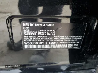 2020 BMW M5 z VIN WBSJF0C02LCE10800, wystawiony jako Copart lot #60674545 z przebiegiem Nie podano mil oraz Szkoda całkowita • Salvage title. Historia ofert i sprzedaży dostępna na DreamBid. Obrazek 12.