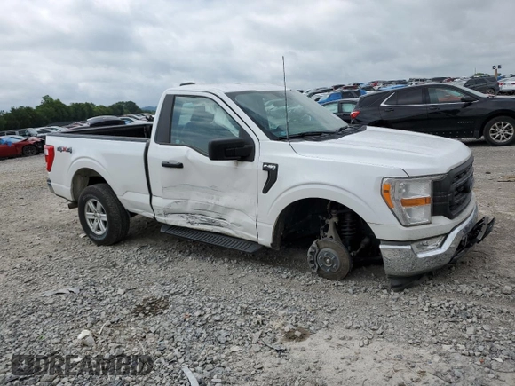 2021 Ford F-150 XL with VIN 1FTMF1EP7MKE72931, listed as a Copart auction lot 60650605 with 23,825 mi miles and Salvage title. Bid and sale history available at DreamBid. Image 4.