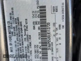 2020 Ford Fusion Plug-In Hybrid Titanium with VIN 3FA6P0SU0LR112720, listed as a Copart auction lot 87236964 with 47,657 mi miles and Salvage Title. Bid and sale history available at carsss.com. Image 13.