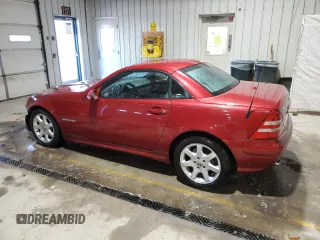 2002 Mercedes-Benz SLK-Class 2.3L Kompressor with VIN WDBKK49F22F262764, listed as a Copart auction lot 82960454 with 108,983 mi miles and Salvage Title. Bid and sale history available at carsss.com. Image 2.