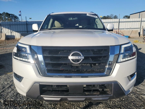 2022 Nissan Armada SL with VIN JN8AY2BBXN9815420, listed as a Copart auction lot 74848824 with 23,963 mi miles and Salvage Title. Bid and sale history available at carsss.com. Image 5.