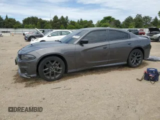 2021 Dodge Charger R/T with VIN 2C3CDXCT6MH682145, listed as a Copart auction lot 57914195 with 49,202 mi miles and Salvage title. Bid and sale history available at DreamBid. Image 1.