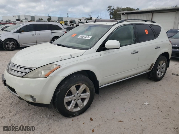 2007 Nissan Murano SL with VIN JN8AZ08W87W619749, listed as a Copart auction lot 44794465 with 0 mi miles and Salvage Title. Bid and sale history available at carsss.com. Image 1.