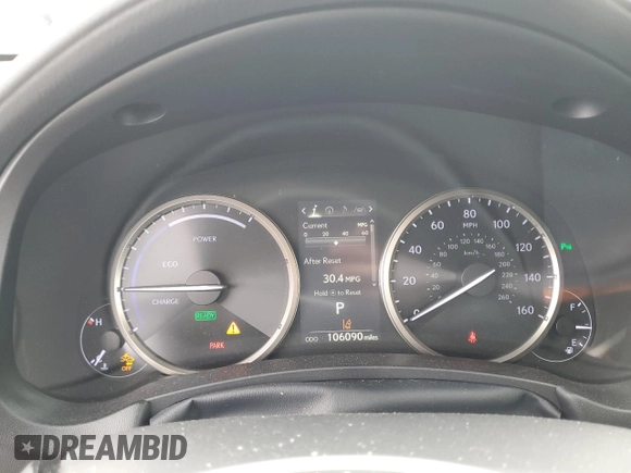 2018 Lexus NX 300h with VIN JTJBJRBZXJ2082652, listed as a Copart auction lot 58744985 with 106,090 mi miles and Salvage title. Bid and sale history available at DreamBid. Image 9.