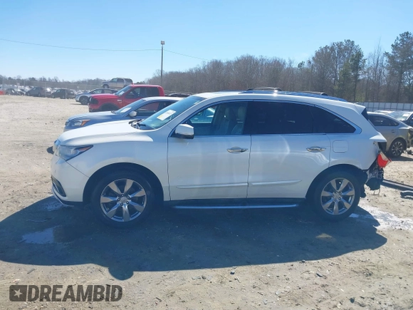 2014 Acura MDX Advance with VIN 5FRYD4H84EB001636, listed as a IAAI auction lot 41644117 with 124,460 mi miles and . Bid and sale history available at carsss.com. Image 15.