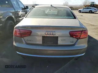 2012 Audi A8 with VIN WAURVAFDXCN001749, listed as a Copart auction lot 44379515 with 169,860 mi miles and Salvage Title. Bid and sale history available at DreamBid. Image 6.