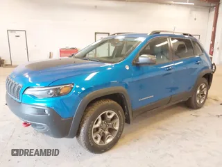 2019 Jeep Cherokee Trailhawk with VIN 1C4PJMBX4KD389637, listed as a IAAI auction lot 41740750 with 46,695 mi miles and . Bid and sale history available at DreamBid. Image 2.